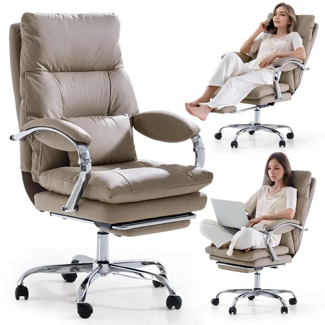 EMIAH C570, silla de oficina ejecutiva, tapizada en Piel sintética (PU)