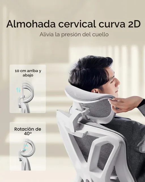 Hbada P5, silla ergonómica, tapizada en Tela transpirable (mesh) — imagen 4 de 7