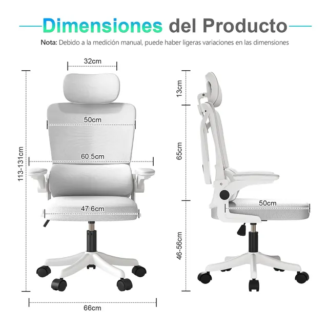 HDHNBA 02ES-EU-016, silla ergonómica, tapizada en Tela transpirable (mesh) — imagen 2 de 7