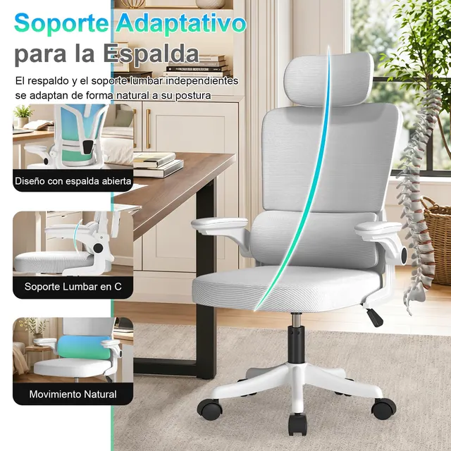 HDHNBA 02ES-EU-016, silla ergonómica, tapizada en Tela transpirable (mesh) — imagen 3 de 7