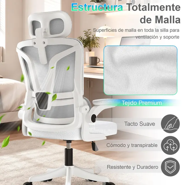 HDHNBA 02ES-EU-016, silla ergonómica, tapizada en Tela transpirable (mesh) — imagen 4 de 7