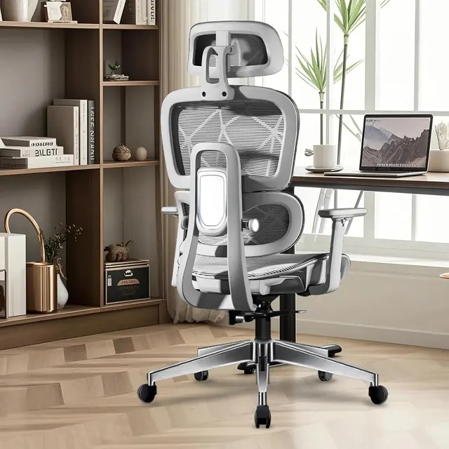HDHNBA Gris 3D, silla ergonómica, tapizada en Tela transpirable (mesh)