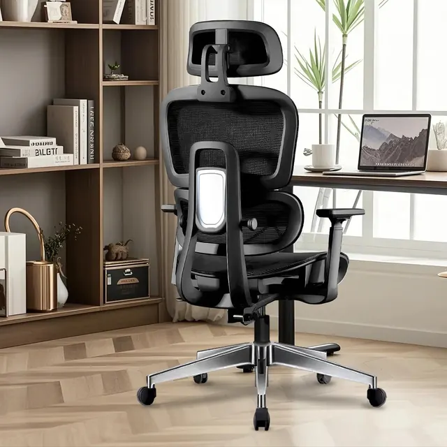 HDHNBA Gris 3D, silla ergonómica, tapizada en Tela transpirable (mesh) — imagen 7 de 7