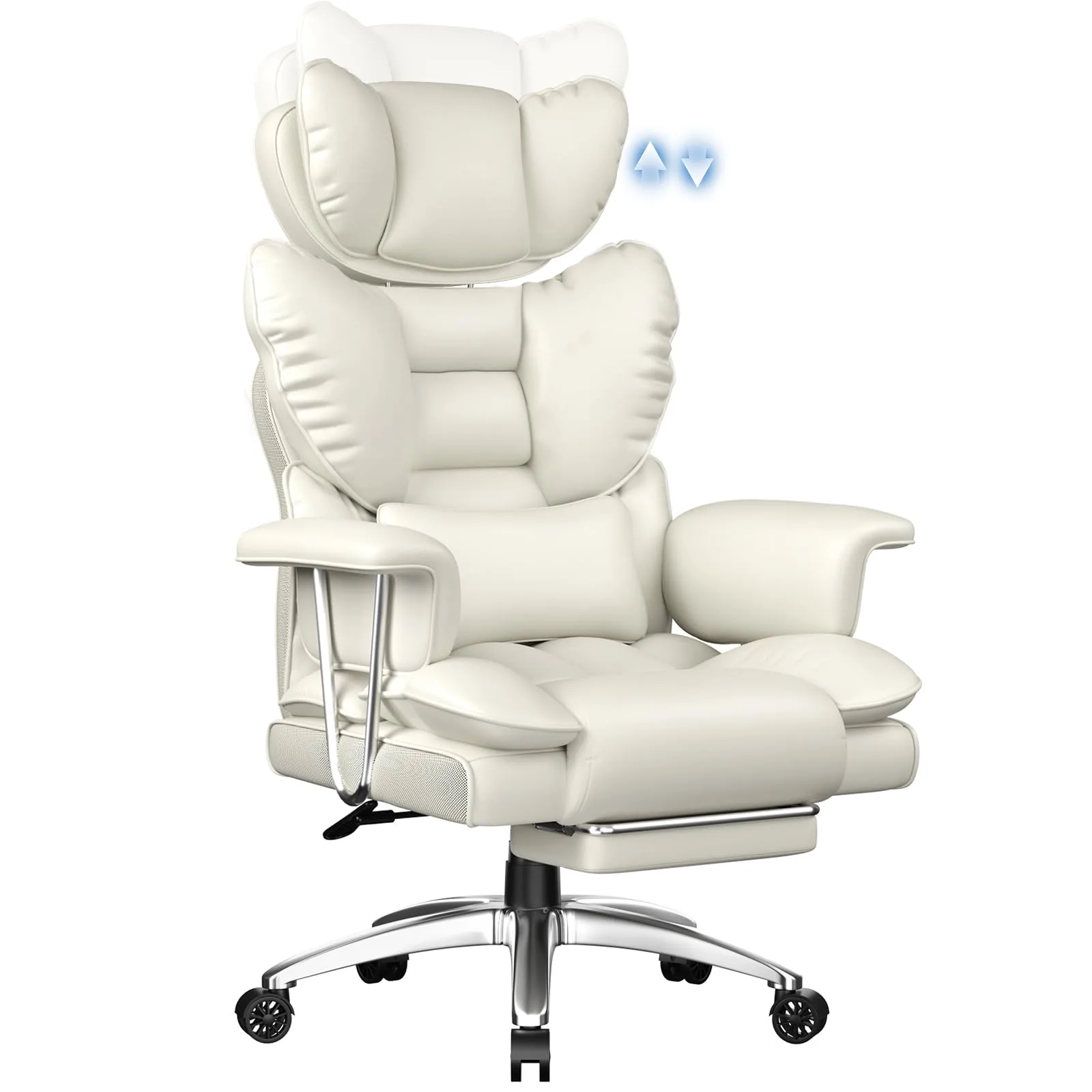 rattantree H04, silla de oficina ejecutiva, tapizada en Piel sintética (PU)