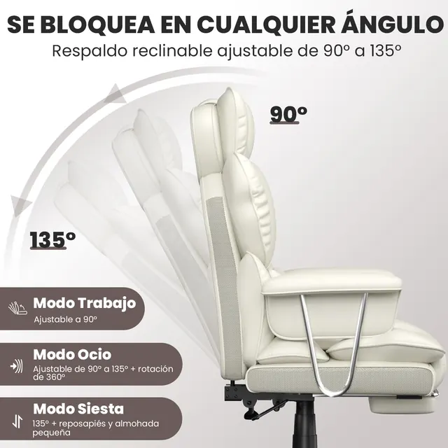 rattantree H04, silla de oficina ejecutiva, tapizada en Piel sintética (PU) — imagen 7 de 7
