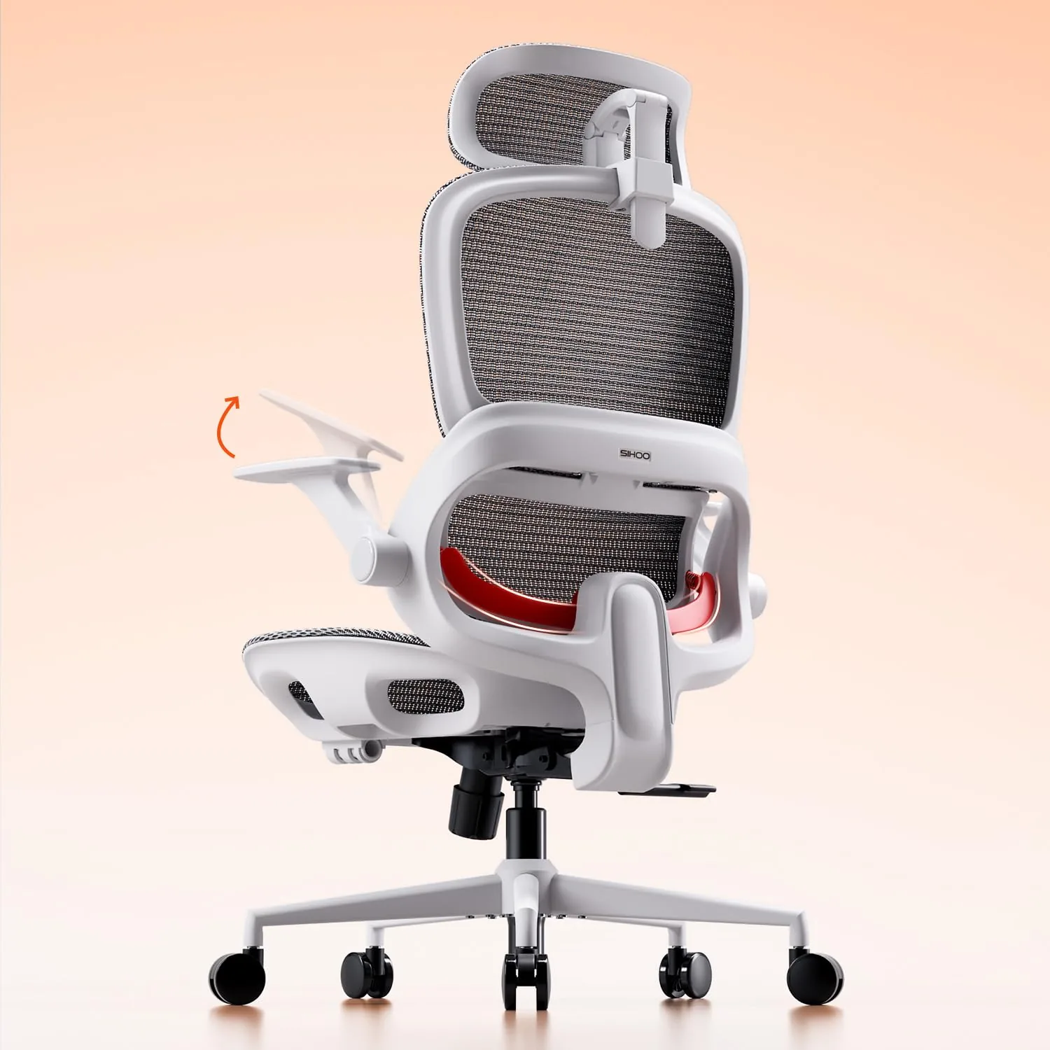 SIHOO B100, silla ergonómica, tapizada en Tela transpirable (mesh)