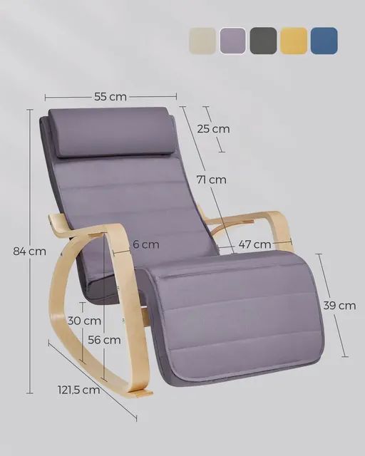 SONGMICS LYY010G01, silla reclinable o de relax — imagen 3 de 7