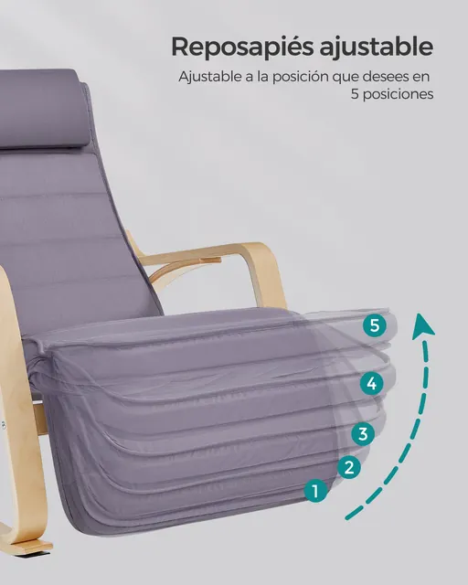 SONGMICS LYY010G01, silla reclinable o de relax — imagen 6 de 7