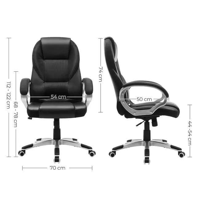 SONGMICS OBG22B, silla ergonómica, tapizada en Mixto PU + mesh — imagen 3 de 7