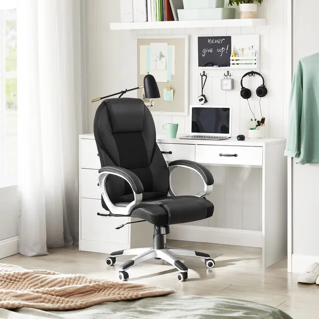 SONGMICS OBG22B, silla ergonómica, tapizada en Mixto PU + mesh — imagen 4 de 7