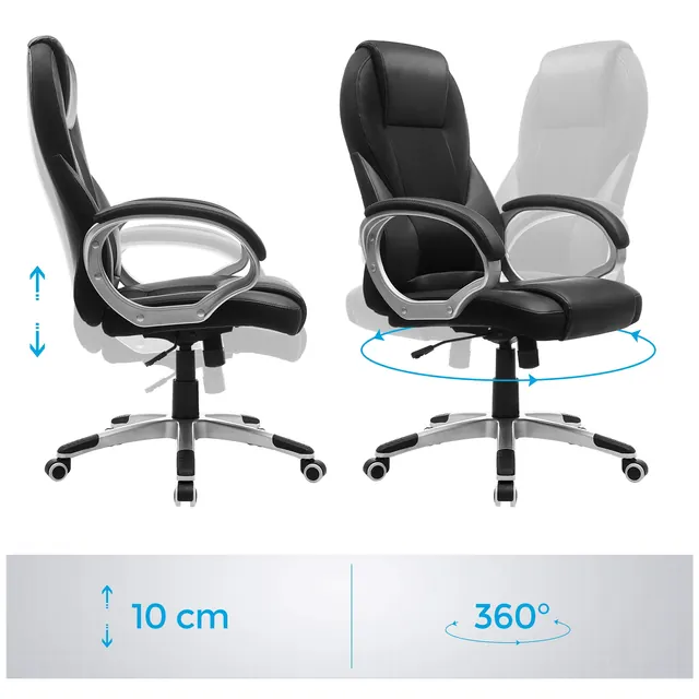 SONGMICS OBG22B, silla ergonómica, tapizada en Mixto PU + mesh — imagen 6 de 7