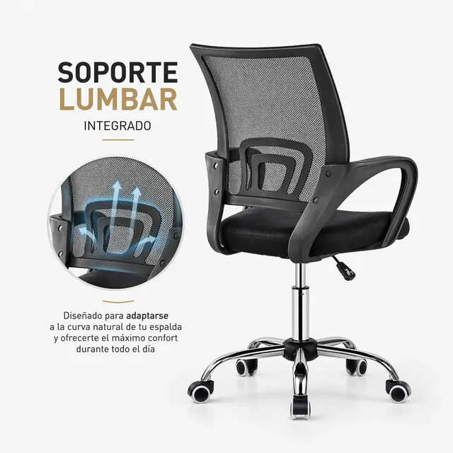 T-LOVENDO AM-OC533, silla ergonómica de T-LOVENDO.ES, tapizada en Tela transpirable (mesh) — imagen 4 de 7