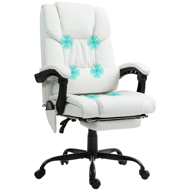 Vinsetto 921-275V90WT, silla reclinable o de relax, tapizada en Piel sintética (PU)