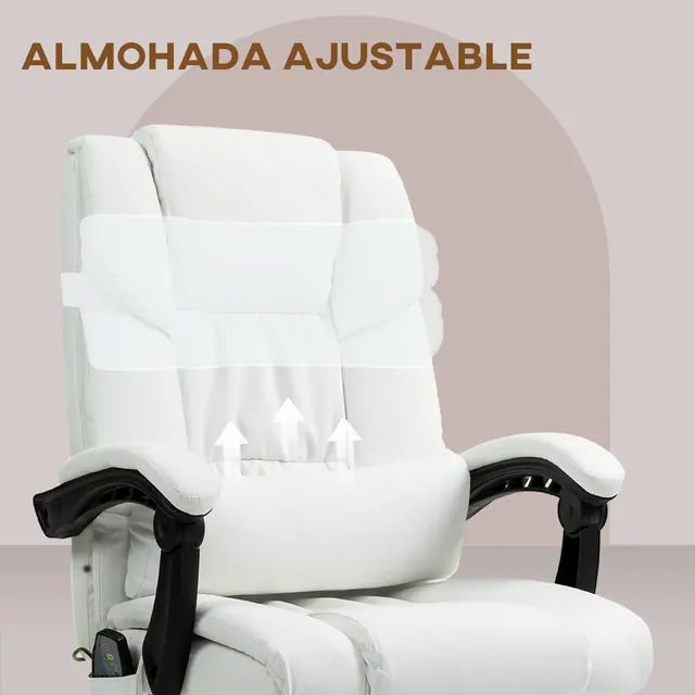 Vinsetto 921-275V90WT, silla reclinable o de relax, tapizada en Piel sintética (PU) — imagen 7 de 7