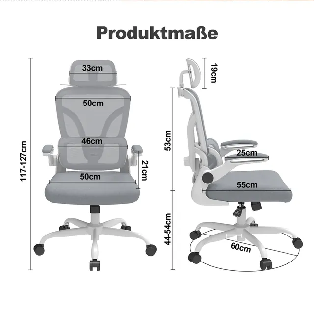 Ximstar R6, silla ergonómica, tapizada en Tela transpirable (mesh) — imagen 2 de 7