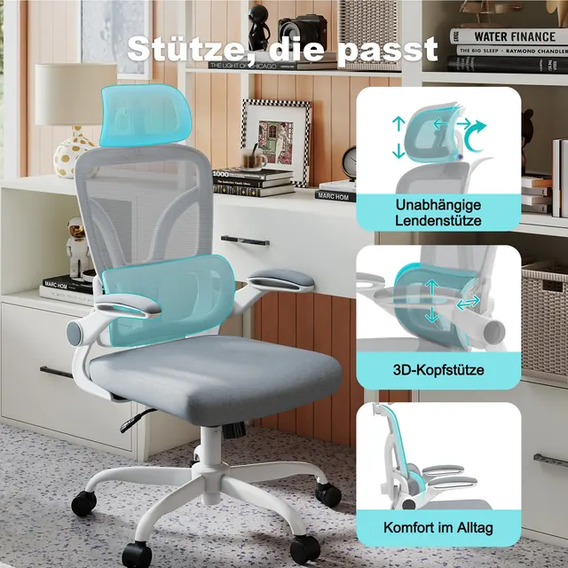 Ximstar R6, silla ergonómica, tapizada en Tela transpirable (mesh) — imagen 3 de 7