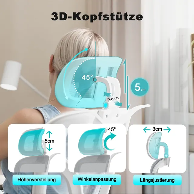 Ximstar R6, silla ergonómica, tapizada en Tela transpirable (mesh) — imagen 5 de 7