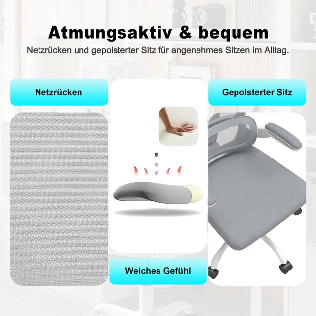 Ximstar R6, silla ergonómica, tapizada en Tela transpirable (mesh) — imagen 7 de 7