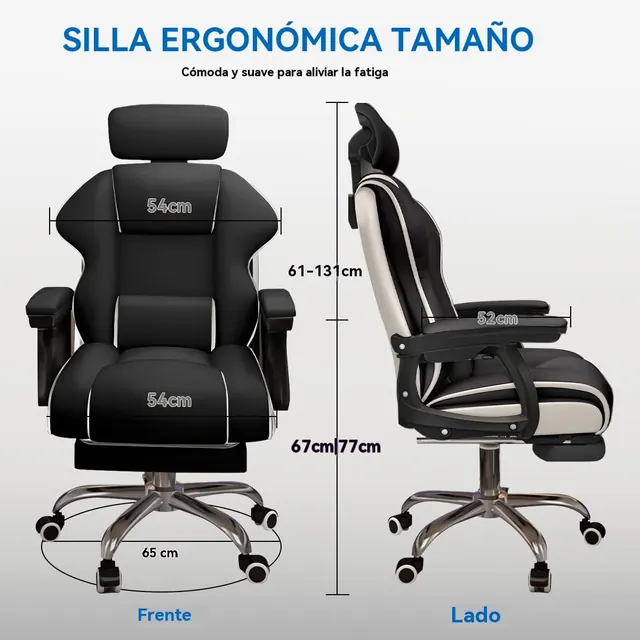 XUEGW Ejecutiva XL, silla de oficina ejecutiva, tapizada en Piel sintética (PU) — imagen 2 de 7